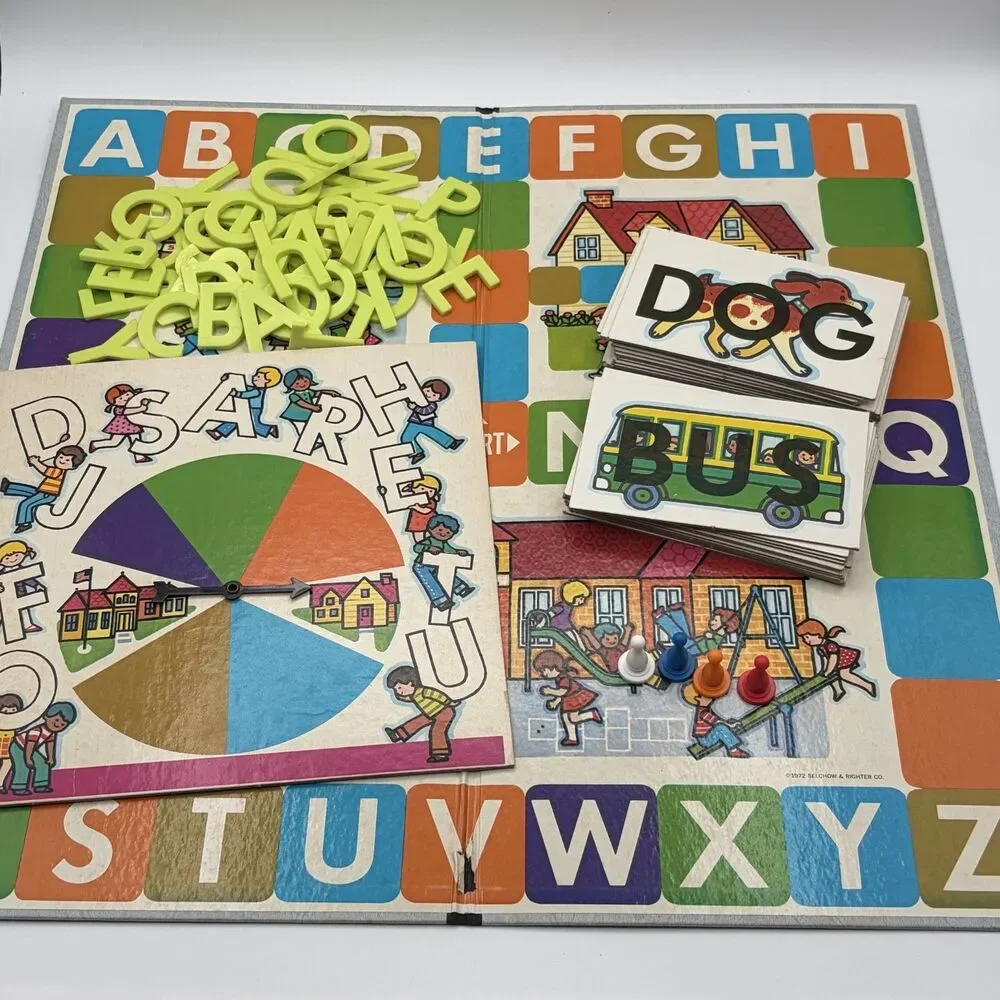 Vintage 1972 Scrabble Alphabet Game - COMPLETE
